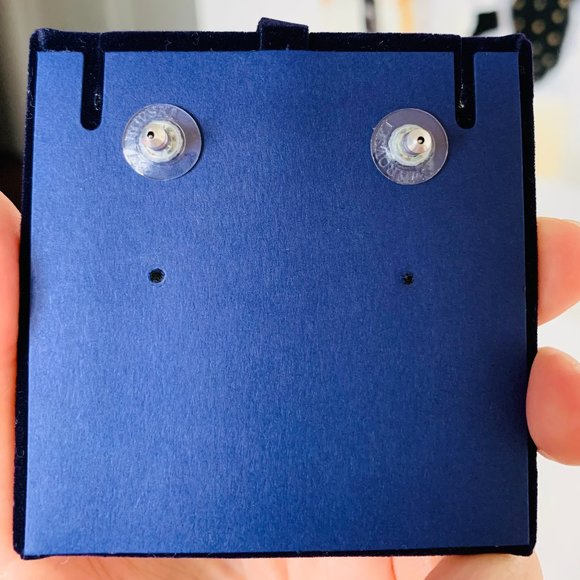 Swarovski Drop Pierced Earrings, Mixed cuts, Green, Rhodium plated - Picture 4 of 6